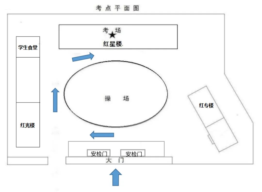 开江中学实验学校考点平面示意图 开江中学实验学校考点平面示意图