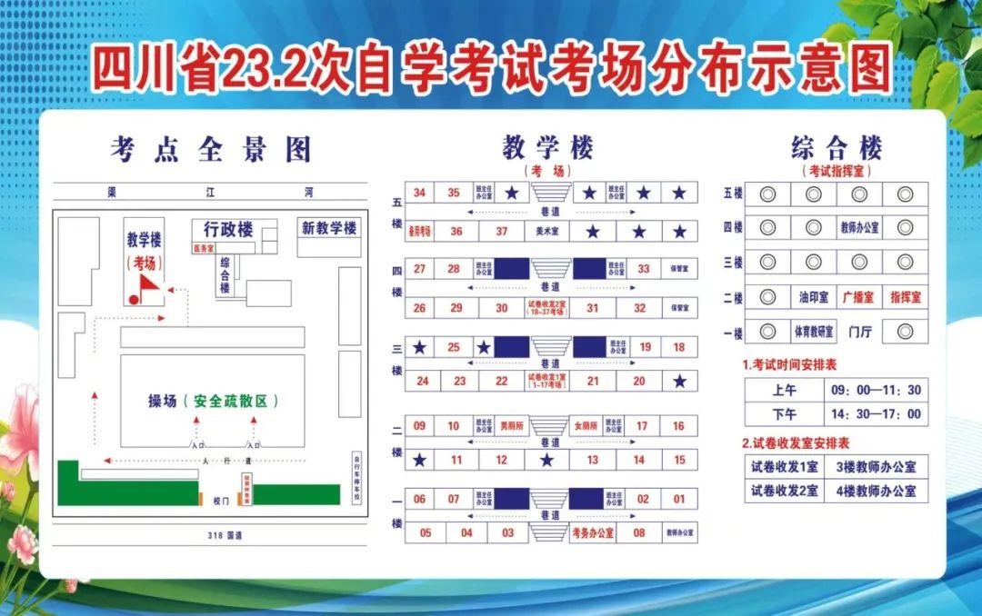 渠县职业中专学校考点平面示意图、考场分布图 渠县职业中专学校考点平面示意图、考场分布图